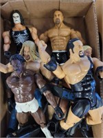 TRAY OF WRESTLING ACTION FIGURES