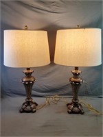 Stunning Set of Lamps Measure 29" Height and