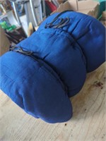 1 Blue Sleeping Bag with Floral Lining