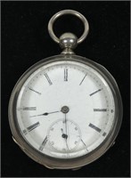 New England Watch Co. 18 size key wound open face