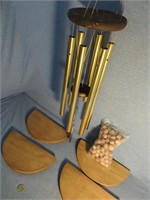 Angelic Sounding Wind Chimes, 4 Wooden Shelves,