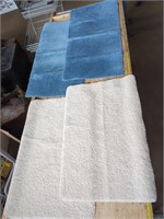 2 Blue Carpets 23 x 44 & 2 Clean White Mats 23 x