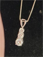 925 STERLING SILVER CHAIN CZ 24IN