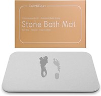 Stone Bath Mat  Quick Dry  Gray (23.6X15.7)