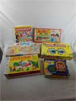 Game lot! Includes Monopoly, Operation, Quizmo