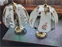 VTG Brass & Glass Touch Lamps