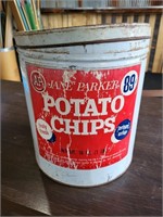 VTG Jane Parker Potato Chip Can