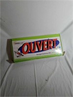 Lumicast OUVERT (open) sign like new, in box.