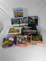 Fantastic puzzle lot! Variety of 9 puzzles