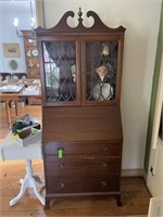 VINTAGE MAHOGANY DROP FRONT SECRETARY 30 x 17 x 75