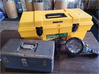 Climax Tackle Box, Stack-On Tool Box & 12V Light