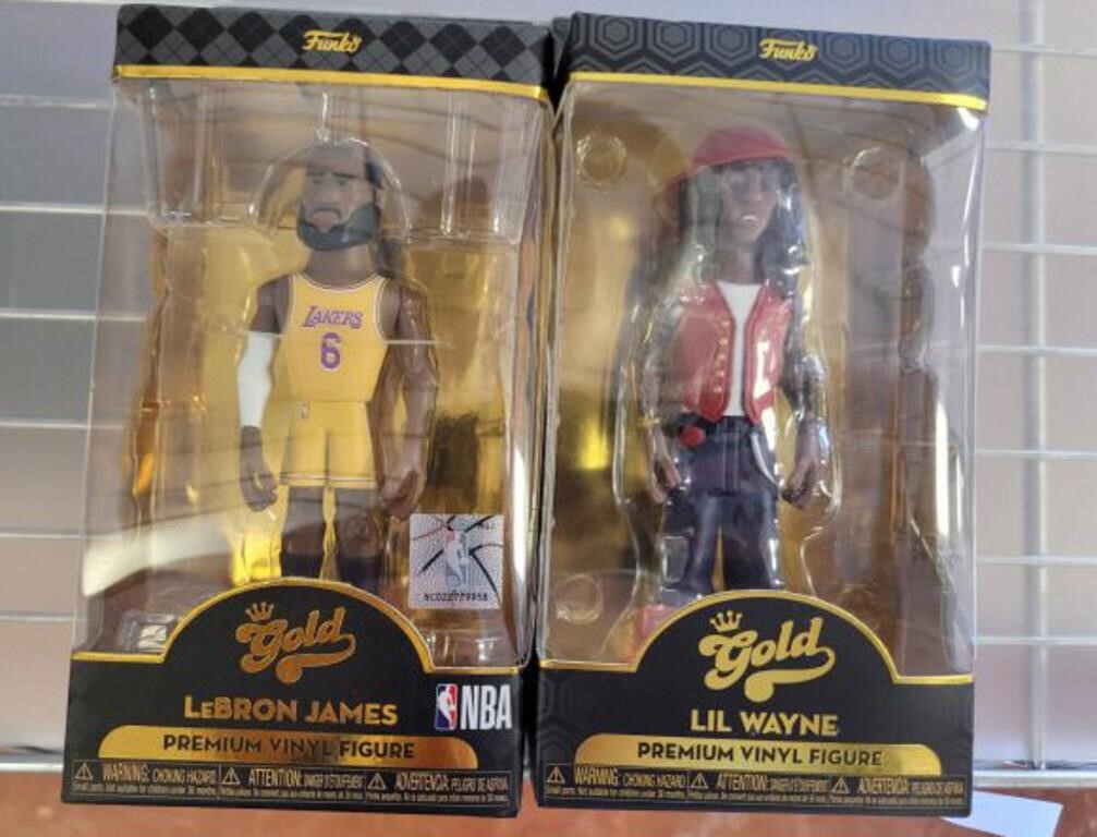 LEBRONA AND LIL WAYNE BOBBLE HEADS