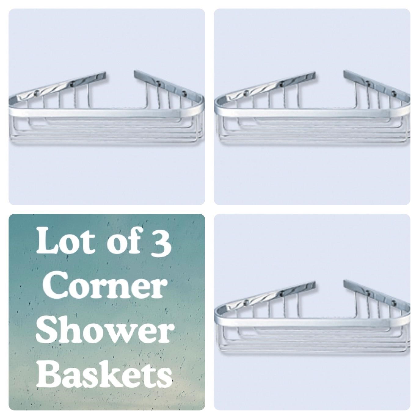 Lot of 3 - Bathroom Corner Baskets