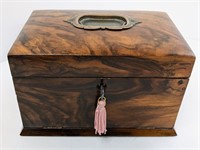 Victorian English Jewellry Box  With Locking Lid
