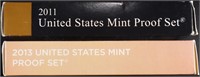 2011 & 2013 US PROOF SETS