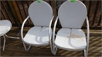 2 METAL SPRING CHAIRS