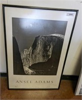 FRAMED ANSEL ADAMS PRINT-MOUNTAIN SCENE