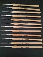 Ledge Bay Super Fine Brushes Set Of 12 New