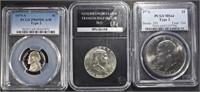 (3) GRADED COINS