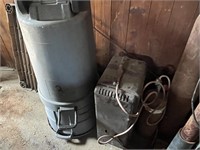 2 TRASHCANS WITH PROPANE TORCH AND HEATER