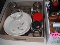 (2) Boxes Canning Jars, Sewing Supplies & Misc.