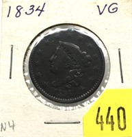 1834 U.S. large cent