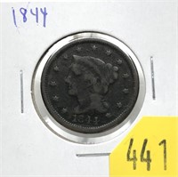 1844 U.S. large cent