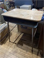 VTG Metal & Wood School Desk