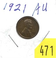 1921 Lincoln cent, AU
