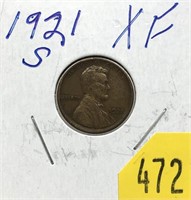 1921-S Lincoln cent