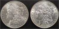 1884-O & 1885 MORGAN DOLLARS AU/BU