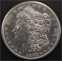 1887-S MORGAN DOLLAR AU/BU