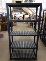 5 Tiered Plastic Shelving Measures 3' x 16" x 71"