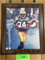 SIGNED GREEN BAY PACKER EDGAR BENNETT PHOTO