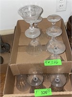 2 BL- ETCHED STEMWARE