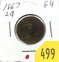 1867 2-cent piece