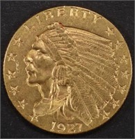 1927 $2.5 GOLD INDIAN CH BU