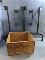 Antique Wooden Storage Box From Black & White