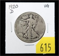 1920-D Walking Liberty half dollar