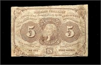 $.05 U.S. fractional currency note