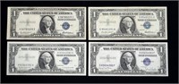 x4- $1 silver certificates, series of 1935F,