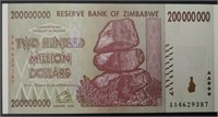200 Million Dollar Zimbabwe Note