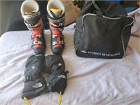Snow Boots and Mittens for skiing.
