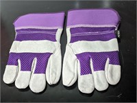 $10 Purple Leather/Mesh(Cool) Work Gloves Size LG