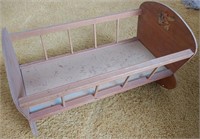 Antique Rocking Doll Crib