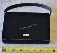 ralph lauren womens black velvet clutch purse mint