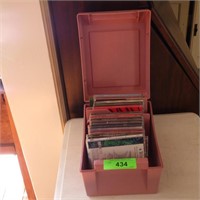 CHRISTMAS CD'S IN RUBBERMAID CASE