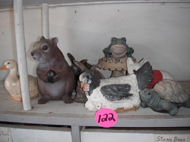 Garden Figurines (Turtle, Frog, Squirrel)