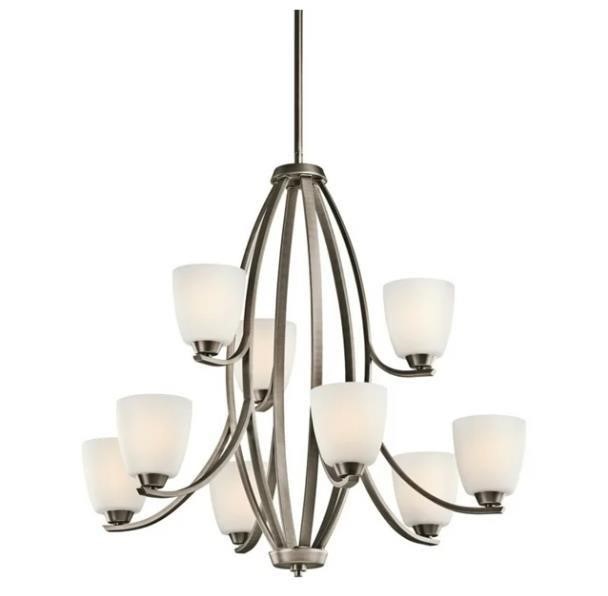 Kichler 42559BPT Chandelier 9Lt in Brushed Pewter