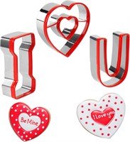 Valentines Cookie Cutter Set of 3  Stainless Steel